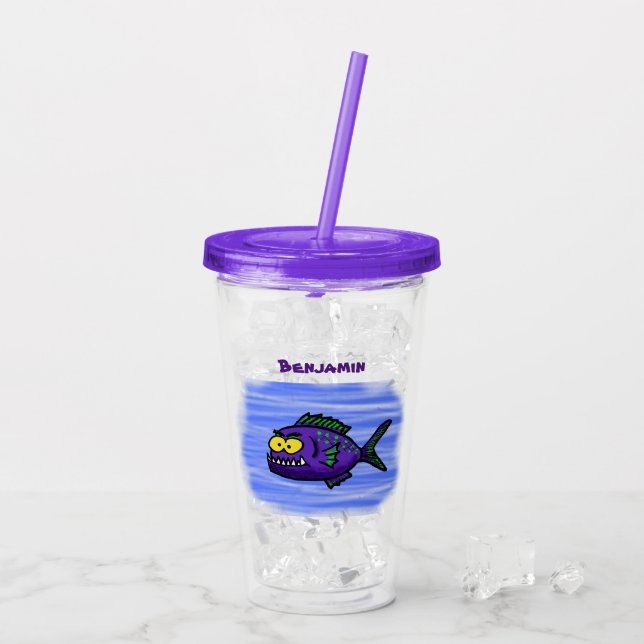 Piranhas tecknad take away mugg (Baksida Ice)