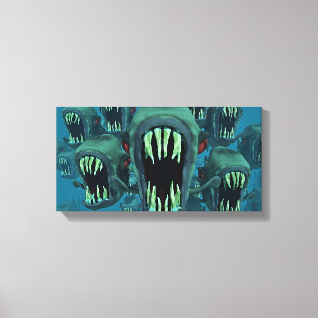 Piranhas-| Zazzle_Growshop. Canvastryck (Framsida)