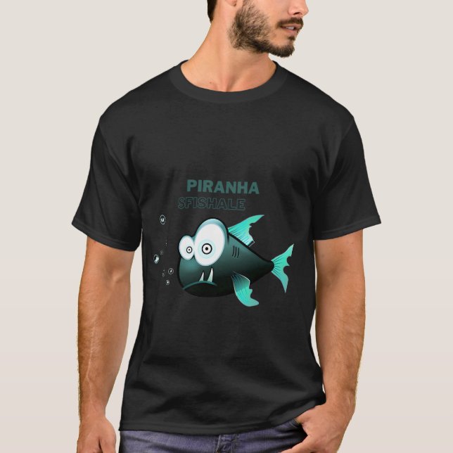piranjafisk t shirt (Framsida)