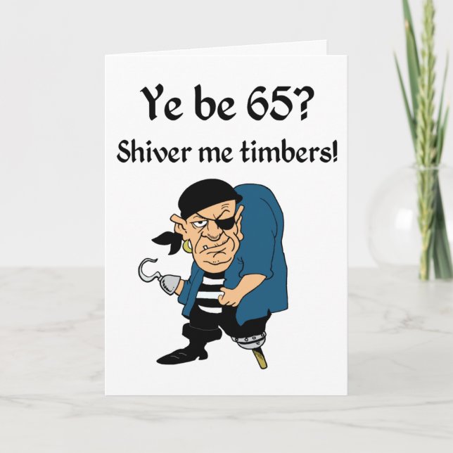 Pirat65efödelsedag Kort (Framsida)