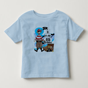 Pirat 4e födelsedagen Tshirts och gåvor