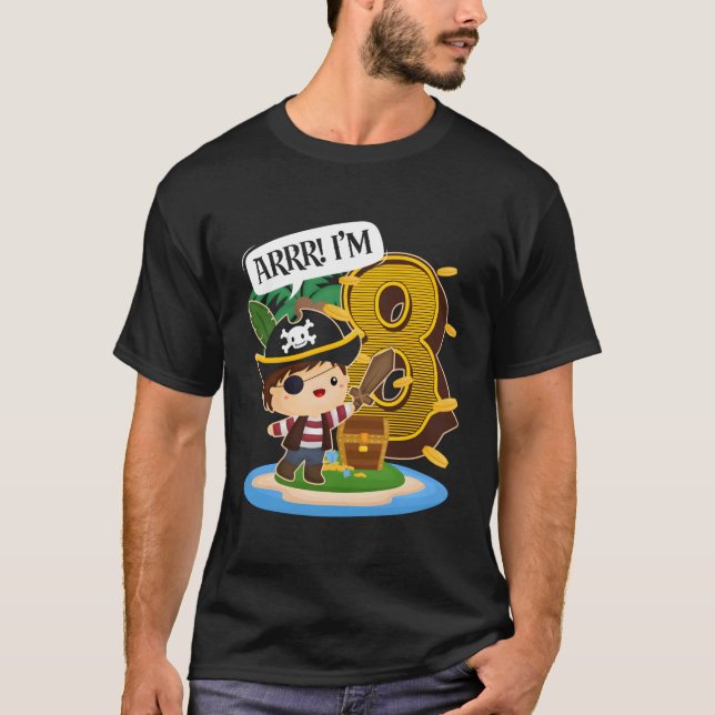 Pirat 8:e py 8:e arr I:M 8 T Shirt (Framsida)