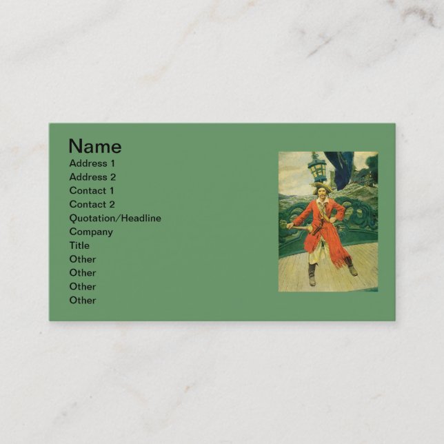 Pirat Affärskort Visitkort (Framsida)