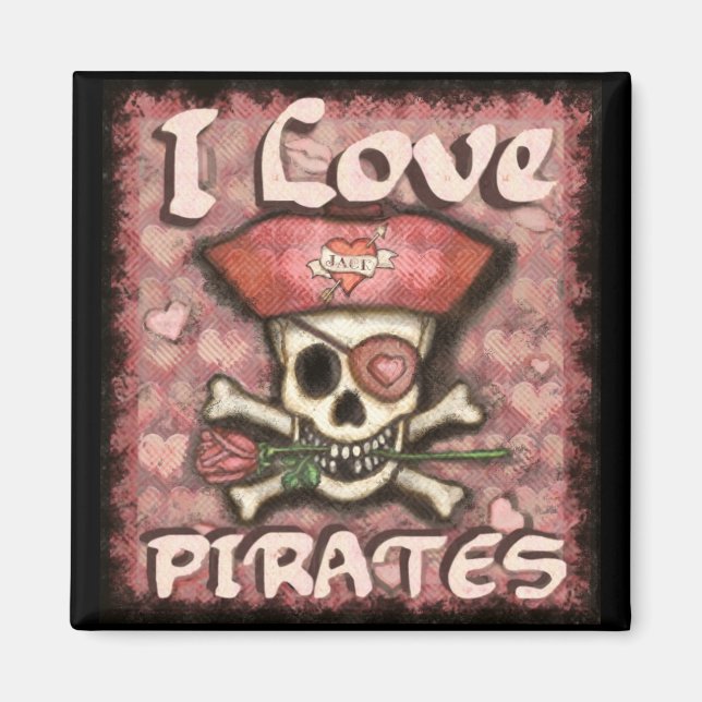 Pirat Älskare Alla Valentine Magnet (Framsidan)