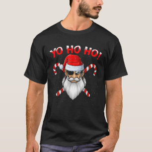 Pirat Älskare Julafton Matching Santa Yo Ho Ho Pir T Shirt
