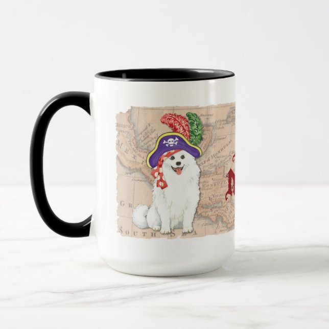 Pirat American Eskimo Hund Mugg (Vänster)