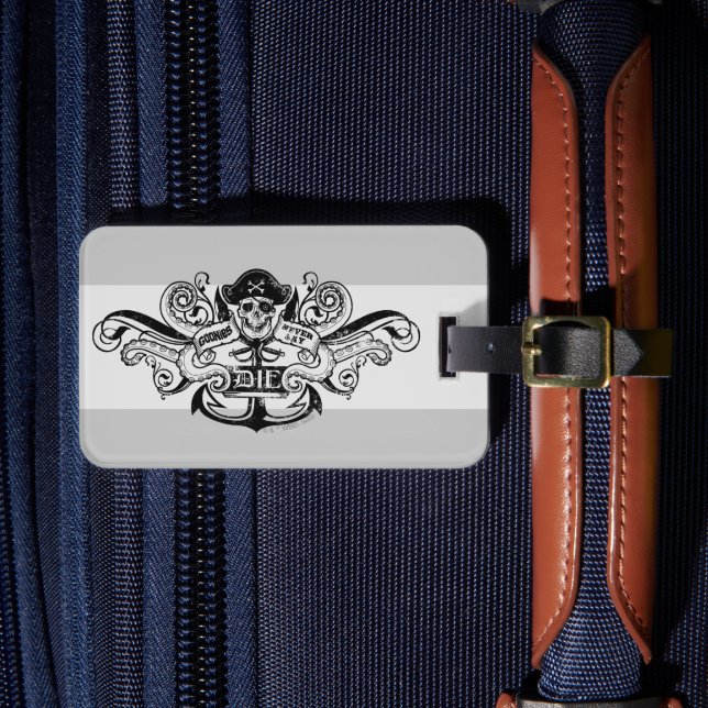 Pirat Anchor Badge, Goonies "Säg aldrig dö" Bagagebricka (Framsida Insitu 4)