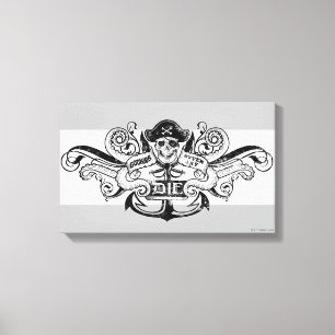 Pirat Anchor Badge, Goonies "Säg aldrig dö" Canvastryck