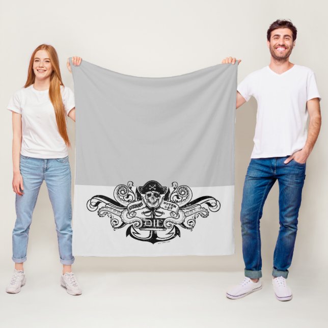 Pirat Anchor Badge, Goonies "Säg aldrig dö" Fleecefilt (På plats)