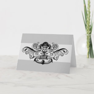 Pirat Anchor Badge, Goonies "Säg aldrig dö" Kort