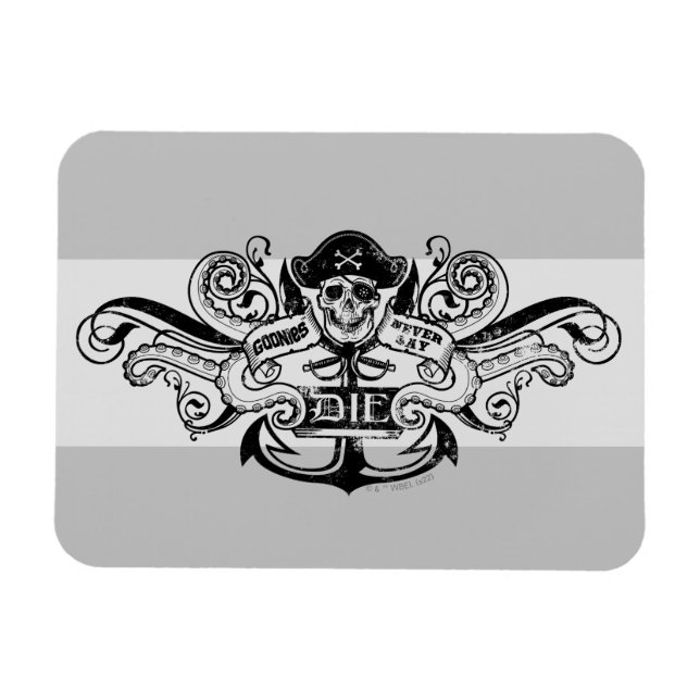Pirat Anchor Badge, Goonies "Säg aldrig dö" Magnet (Horisontell)