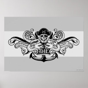 Pirat Anchor Badge, Goonies "Säg aldrig dö" Poster