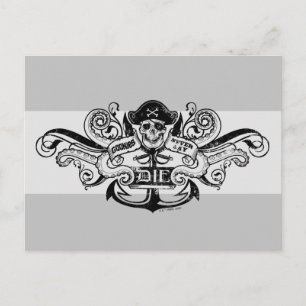 Pirat Anchor Badge, Goonies "Säg aldrig dö" Vykort