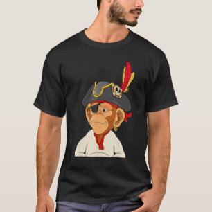Pirat Ape Nft Thed Kapten Monkey T Shirt