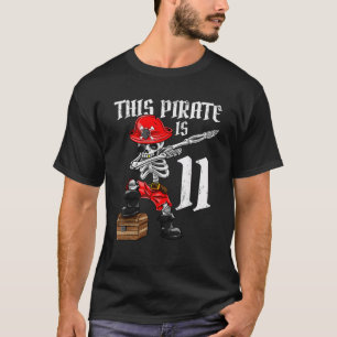 Pirat är elva dabbing pirat 11:e födelsedagspojken t shirt