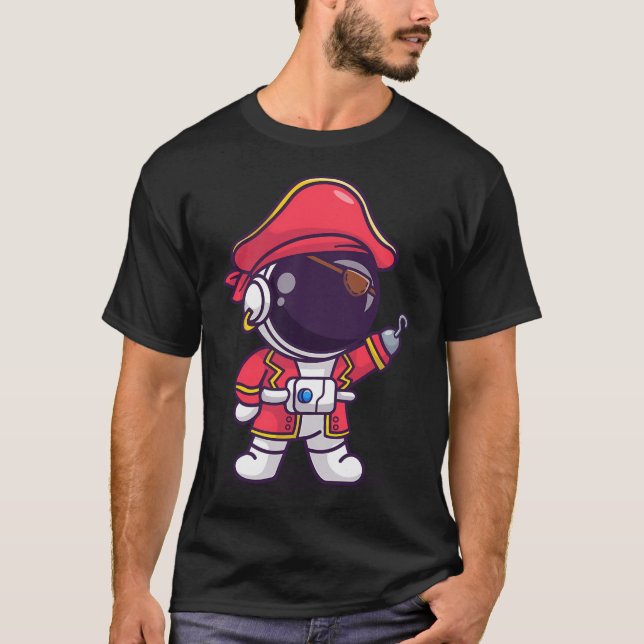 Pirat Astronaut T Shirt (Framsida)