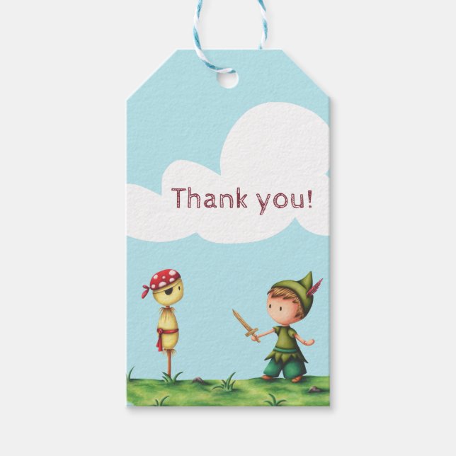 Pirat äventyr tackar er märkre presentetikett (Framsidan)