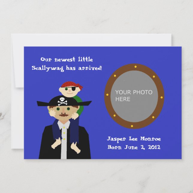 Pirat Baby meddelande (Framsida)