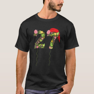 Pirat Bandana 27 år gammal grafik 27:e födelsedage T Shirt