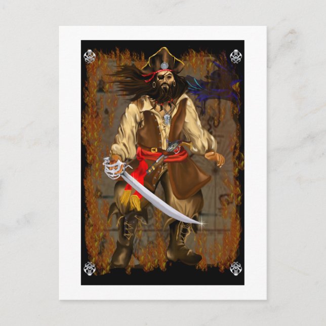 Pirat-Big och Bad Vykort (Framsida)