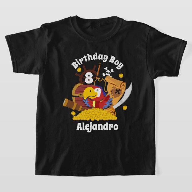 Pirat Birthday Boy Shirt T (Laydown)