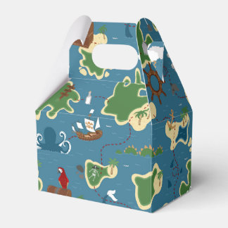 Pirat Birthday Treasure Äventyr Blue Presentaskar