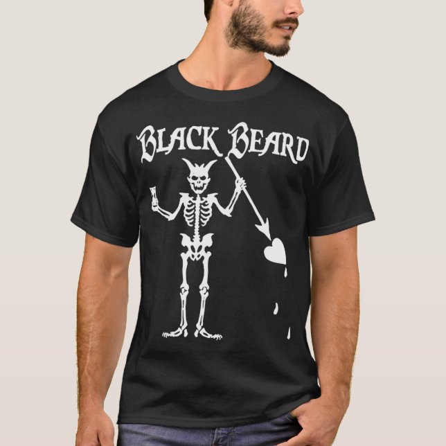 PIRAT BLACKBEARD TSHIRT T SHIRT (Framsida)