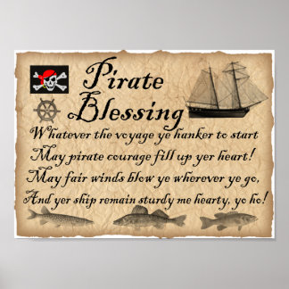 Pirat Bluting Kids Pirater Poster