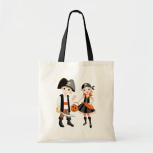 Pirat Boy and Girl Tote Bag Tygkasse