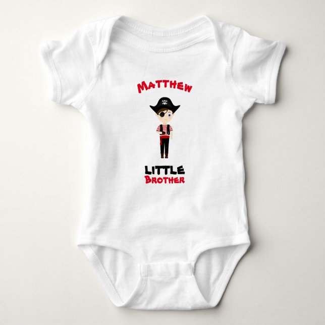 Pirat Boy Little Brother T Shirt (Framsida)