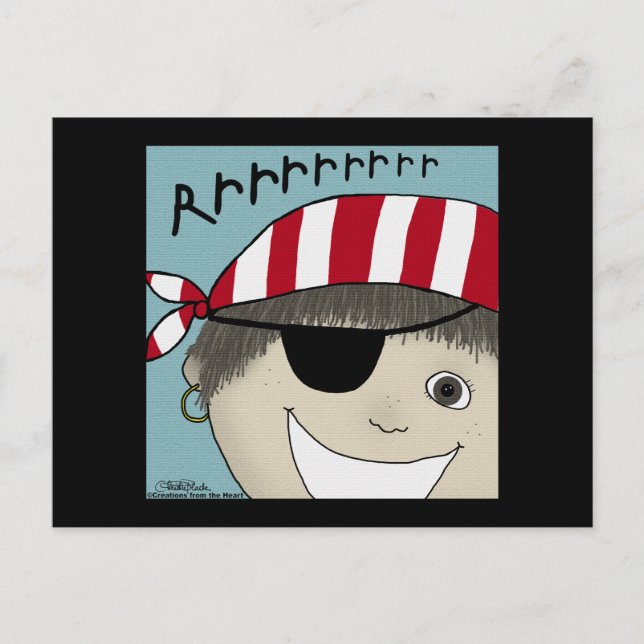 Pirat Boy Rrrrrrr Vykort (Framsida)