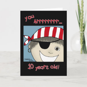 Pirat Boy tio år gammal Kort