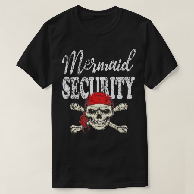 Pirat Boys Sjöjungfru Security Pirater Sjöjungfrua T Shirt (Design framsida)