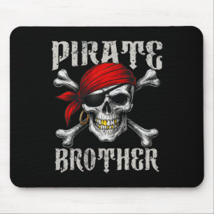Pirat Brother Jolly Roger Flagga och Skull Crossbo Musmatta