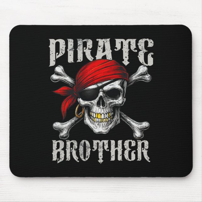 Pirat Brother Jolly Roger Flagga och Skull Crossbo Musmatta (Framsidan)