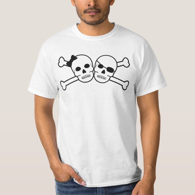 pirat brud och groom t-shirt (Framsida)