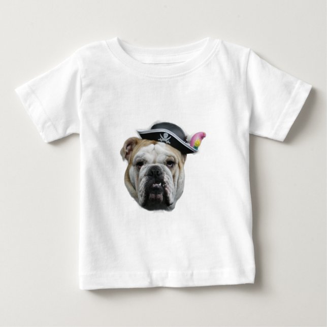 Pirat Bulldog Tee Shirt (Framsida)