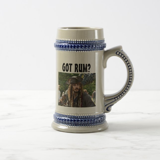 PIRAT CAPTAIN COSPLAY BEER STEIN "HAR RUM"? SEJDEL (Höger)