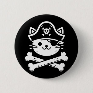Pirat Cat Crossbone Cat Lover Cats Kitten Owner Knapp