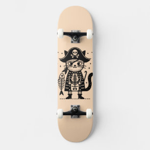Pirat Cat Mini Skateboard Bräda 18,5 Cm