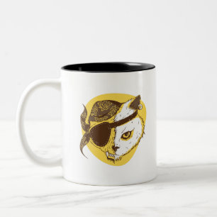 Pirat Cat Två-Tonad Mugg