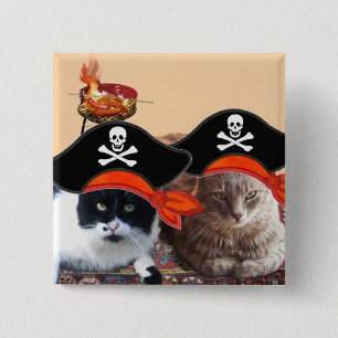 PIRAT CATS,Prata som en pirat dag Knapp