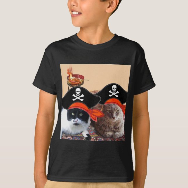 PIRAT CATS,Prata som en pirat dag T Shirt (Framsida)