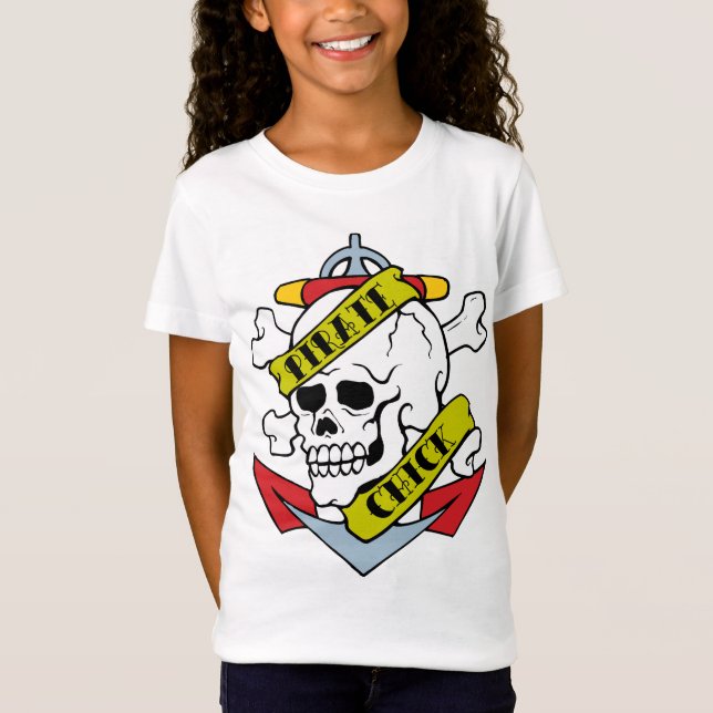 Pirat Chick Skull Tee (Framsida)