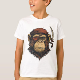 Pirat Chimp: Fetstilt och annonsdesign T Shirt