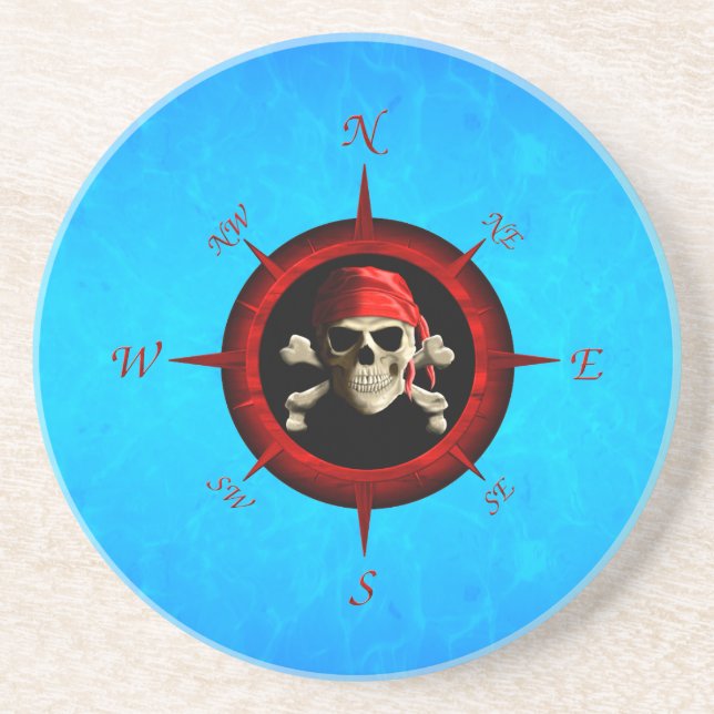 Pirat Compass Ro Underlägg Sandsten (Framsidan)