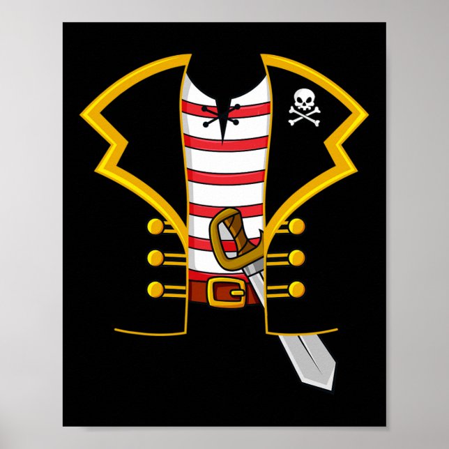 Pirat Costume Party Halloween Poster (Framsidan)