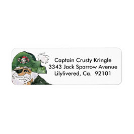 Pirat Cptn Crusty Kringle Return-adressetikett Returadress Etikett