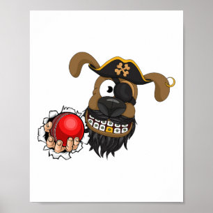 Pirat Cricket Och Se Ll Karibien Kryssning Rolig D Poster