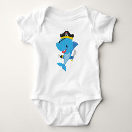 Pirat, Cute Shark, Little Shark, Blue Shark T Shirt